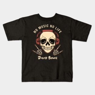 No music no life david bowie Kids T-Shirt